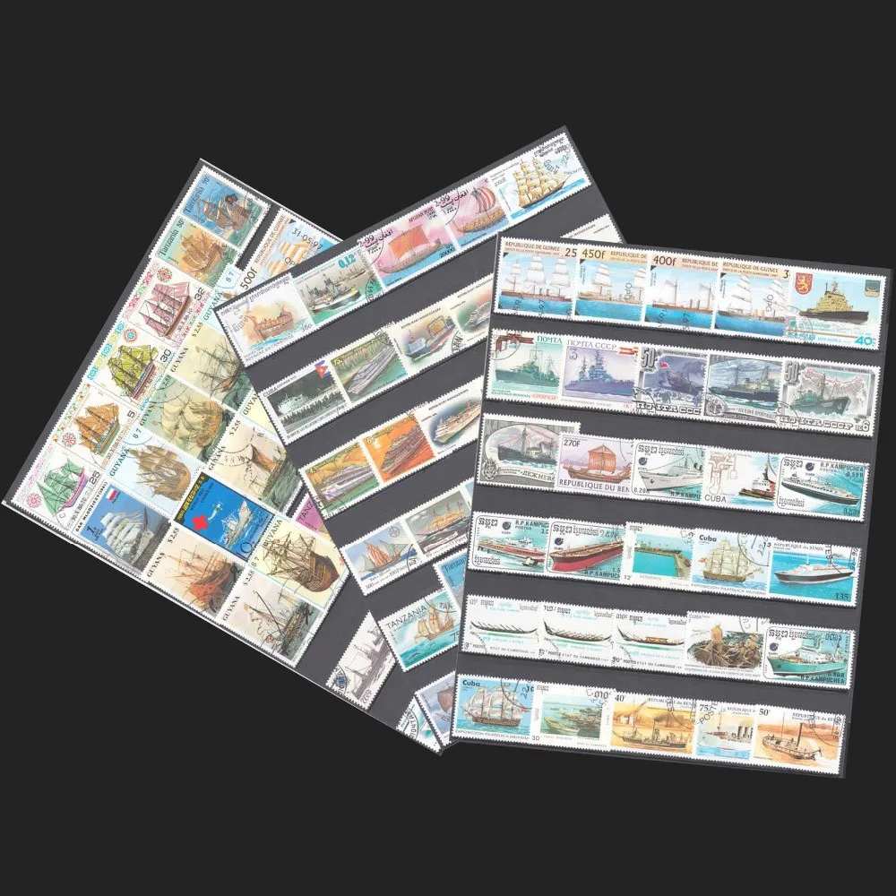 Collectible Vintage Postage Stamps - 100 Özel Gemiler ve Yelkenli Pul