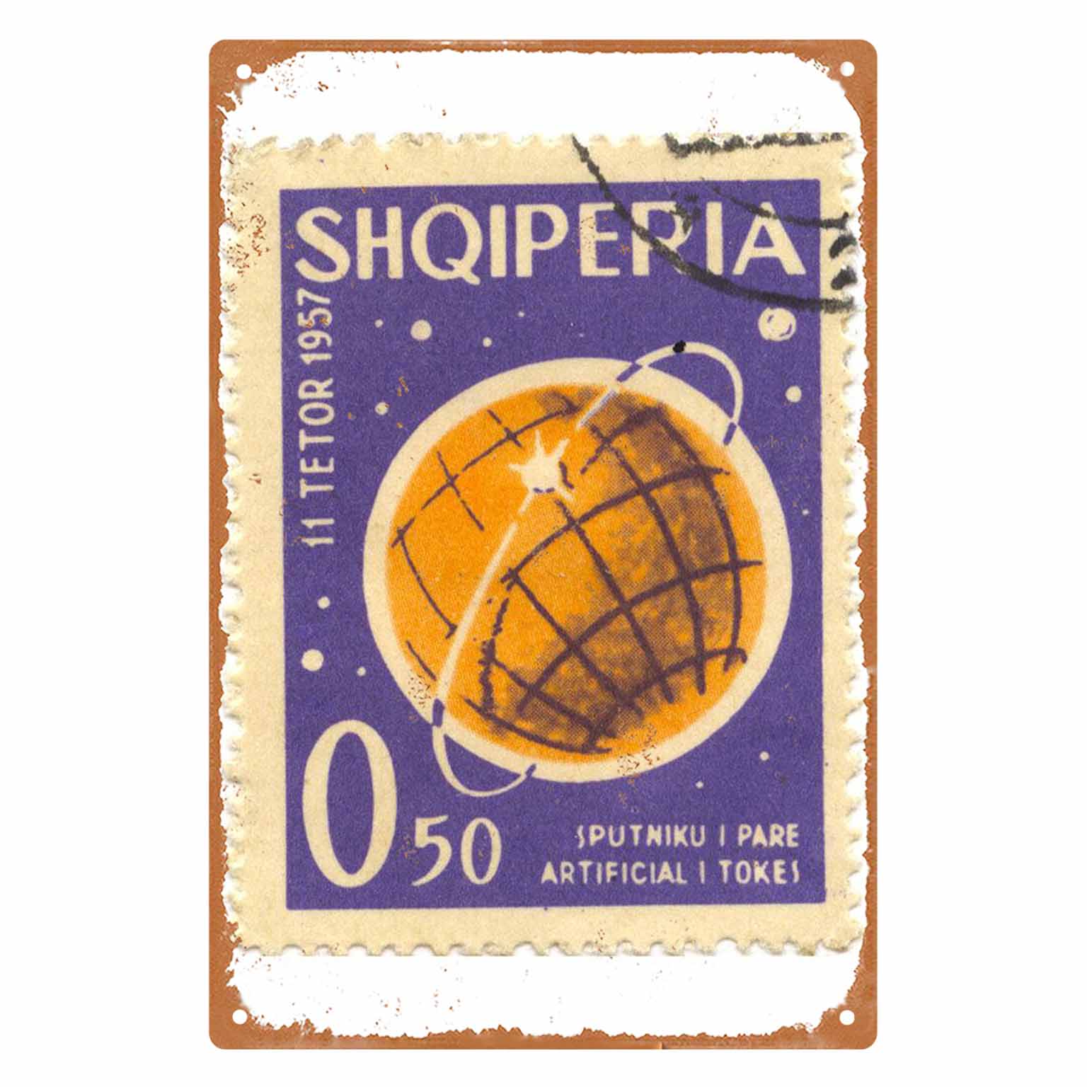 2D DÜZ 1 adet Vintage Arnavutl - Collectible Vintage Postage Stamps incelemesi ve fiyatı