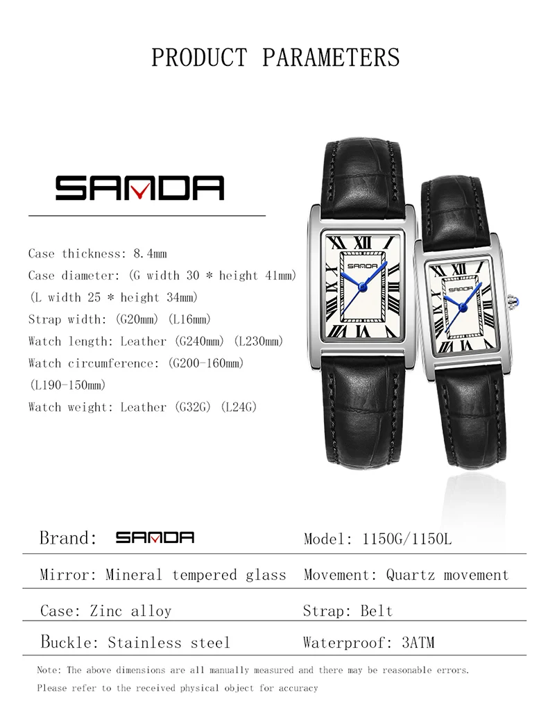 SANDA Yeni Eğlence Deri Kayış  - Vintage Collectible Watches incelemesi ve fiyatı